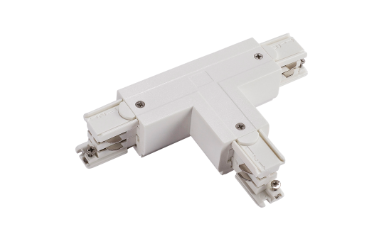 Einspeiser-Steckverbinder "SPS2" für 3-Phasen-Schienensystem, T Rechts, weiß 