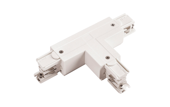 Einspeiser-Steckverbinder "SPS2" für 3-Phasen-Schienensystem, T Links, weiß 