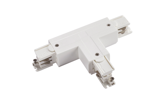 Einspeiser-Steckverbinder "SPS2" für 3-Phasen-Schienensystem, T2 Links, weiß 