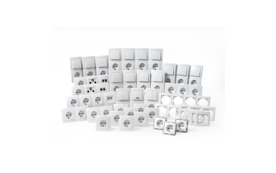 Schalter und Steckdosen-Set McPower Flair "Komplett", 100-teilig, weiß 
