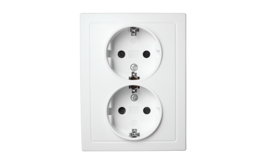 Schutzkontakt-Steckdose McPower "Flair" 2-fach, 250V~/16A, weiß 