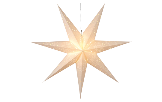 Papierstern "Sensy Star 70", 70x70cm, E14, Farbe: Creme, Metall/Papier 