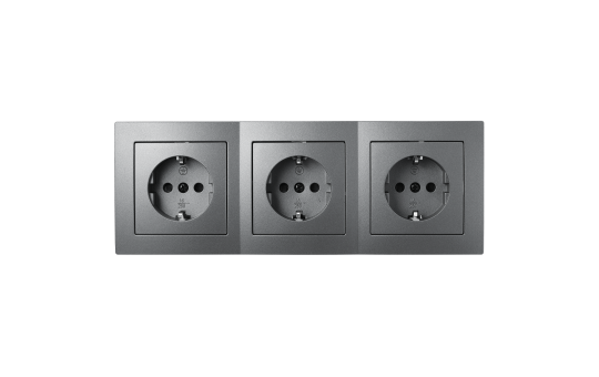 Steckdosen Set McPower Flair "Beginner 3S" 4-teilig, anthrazit 