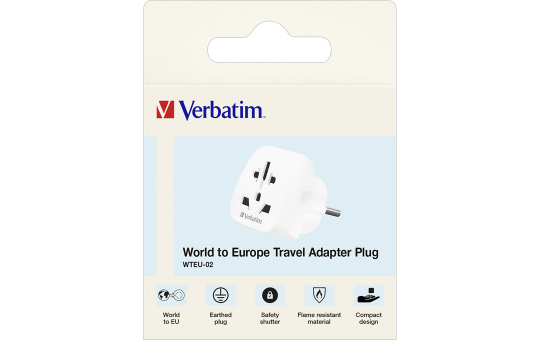 Steckdosenadapter Verbatim, Universal Travel, WTEU-02 