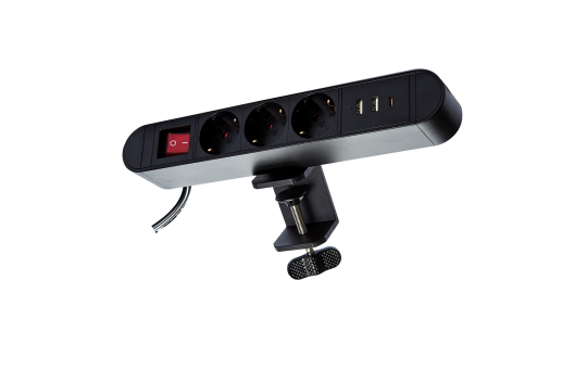 Tischsteckdose McPower "SK-03AC" 3x Steckdose, 2x USB-C PD30W, 1x USB-A 
