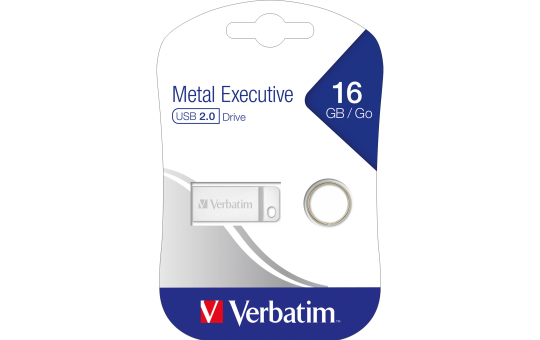 USB 2.0 Stick Verbatim, 16GB, Metal Executive, Silber 