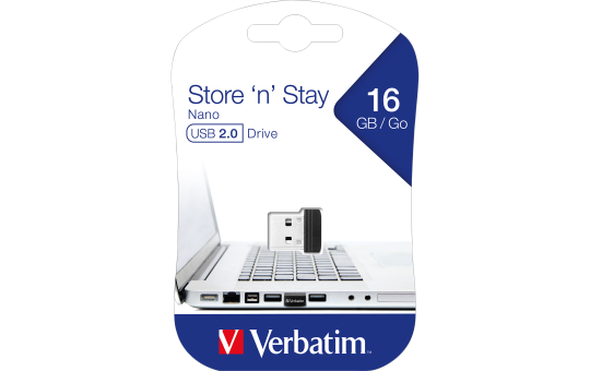USB 2.0 Stick Verbatim, 16GB, Nano Store'n'Stay 