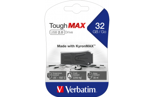 USB 2.0 Stick Verbatim, 32GB, ToughMAX, schwarz 