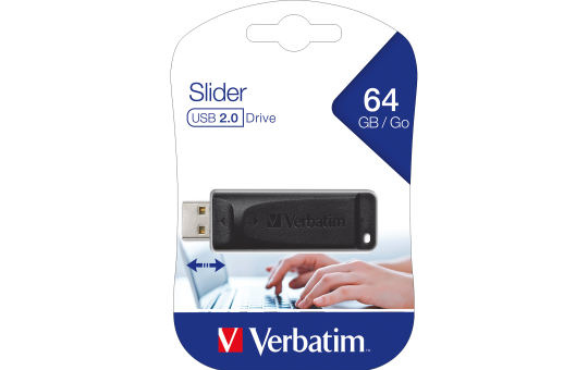 USB 2.0 Stick Verbatim, 64GB, Slider 