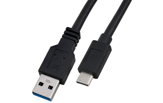 USB 3.2 Kabel, USB-C Stecker auf USB-A Stecker, 0,15m 