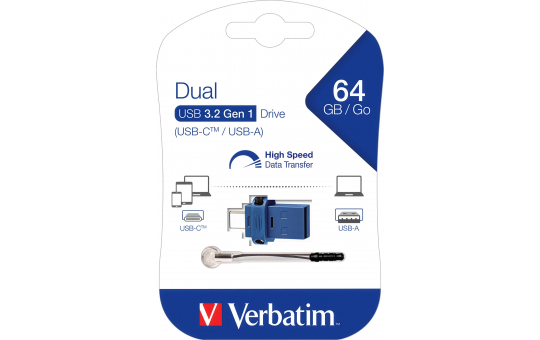 USB 3.2 Stick Verbatim, 64GB, Dual Drive 