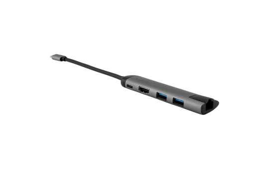 USB-C Multiport-Hub von Verbatim, USB 3.0, HDMI, SD, Ethernet, 15cm Kabel 