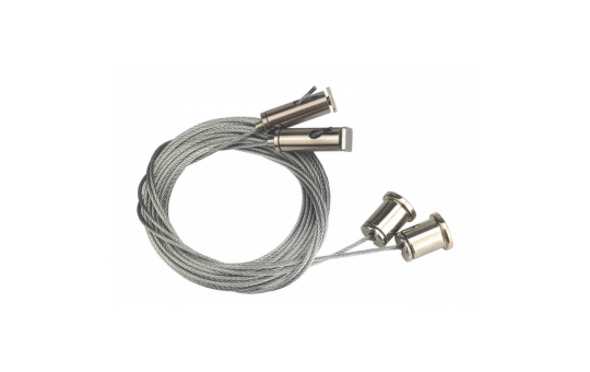 Universal-Aufhängungssatz für 3-Phasen-Schienensystem, Stahlseil, 3m, 2 Stk. 