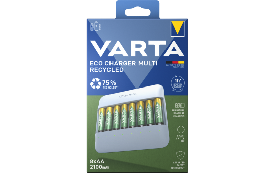 Universal Batterie-Ladegerät VARTA, Eco Charger Multi, 8x Mignon (AA) 