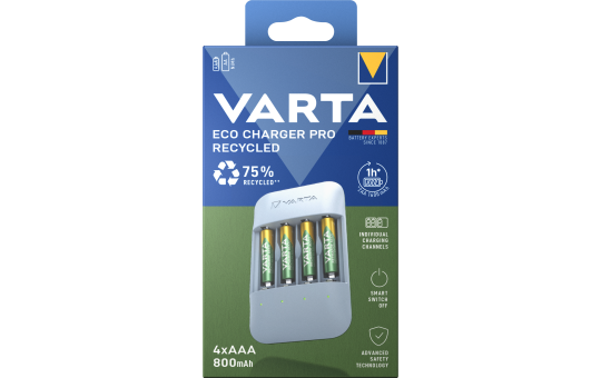 Universal Batterie-Ladegerät VARTA, Eco Charger Pro, 4x Micro (AAA) 