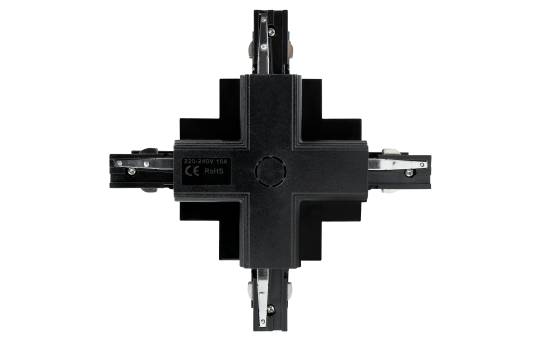 Unterputz-Steckverbinder "SPS", 230V, IP20, 165x36x165mm, Kreuz, schwarz 