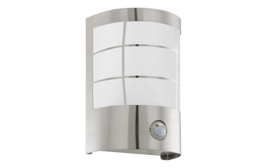 Wandleuchte EGLO "Cerno 1", LED, E27, 1x4,9W, Edelstahl/Glas, edelstahl/weiß 