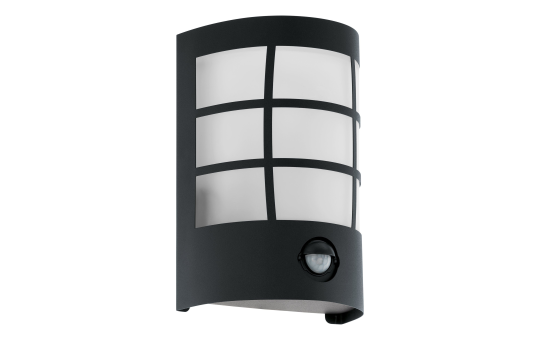 Wandleuchte EGLO "Cerno 1", LED, E27, 1x4,9W, Stahl verzinkt/Glas, schwarz/weiß 