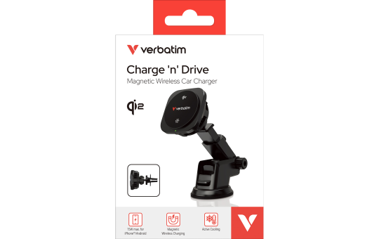 Wireless Charger Verbatim, KFZ, Qi2, Magnetic, CND-02 