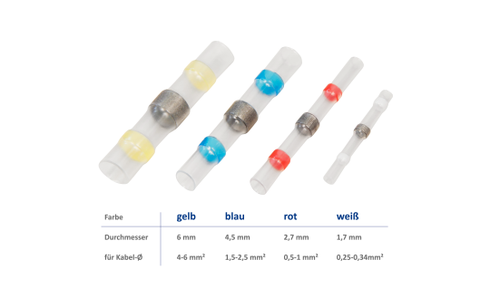 MC POWER Lötverbinder | 10er-Pack, 6 mm (gelb) | Schrumpfschlauch und Lötzinn in einem für schnelle Kabelverbindungen MC POWER Lötverbinder | 10er-Pack, 6 mm (gelb) | Schrumpfschlauch und Lötzinn in einem für schnelle Kabelverbindungen