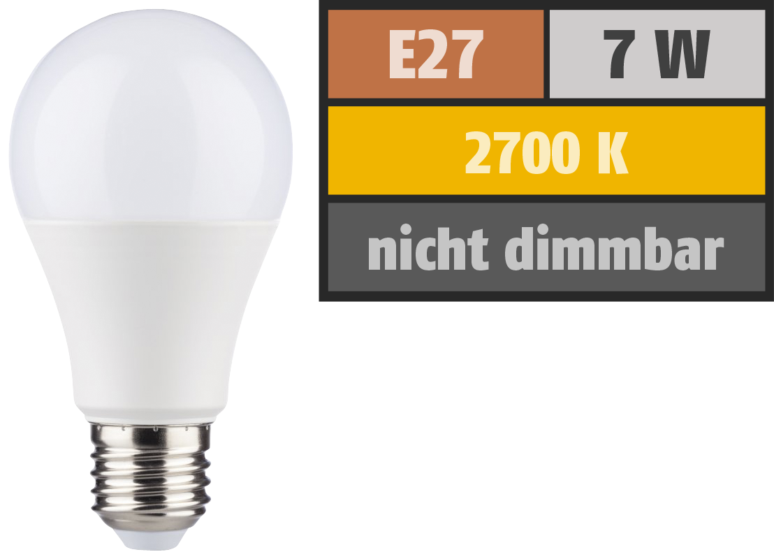 LED Glühlampe HD95 E27, 7W, 470lm, 2700K, warmweiß, Ra>95 LED Lampe Birne E27 7 W warmweiß 470 Lumen Ra 95 kaufen