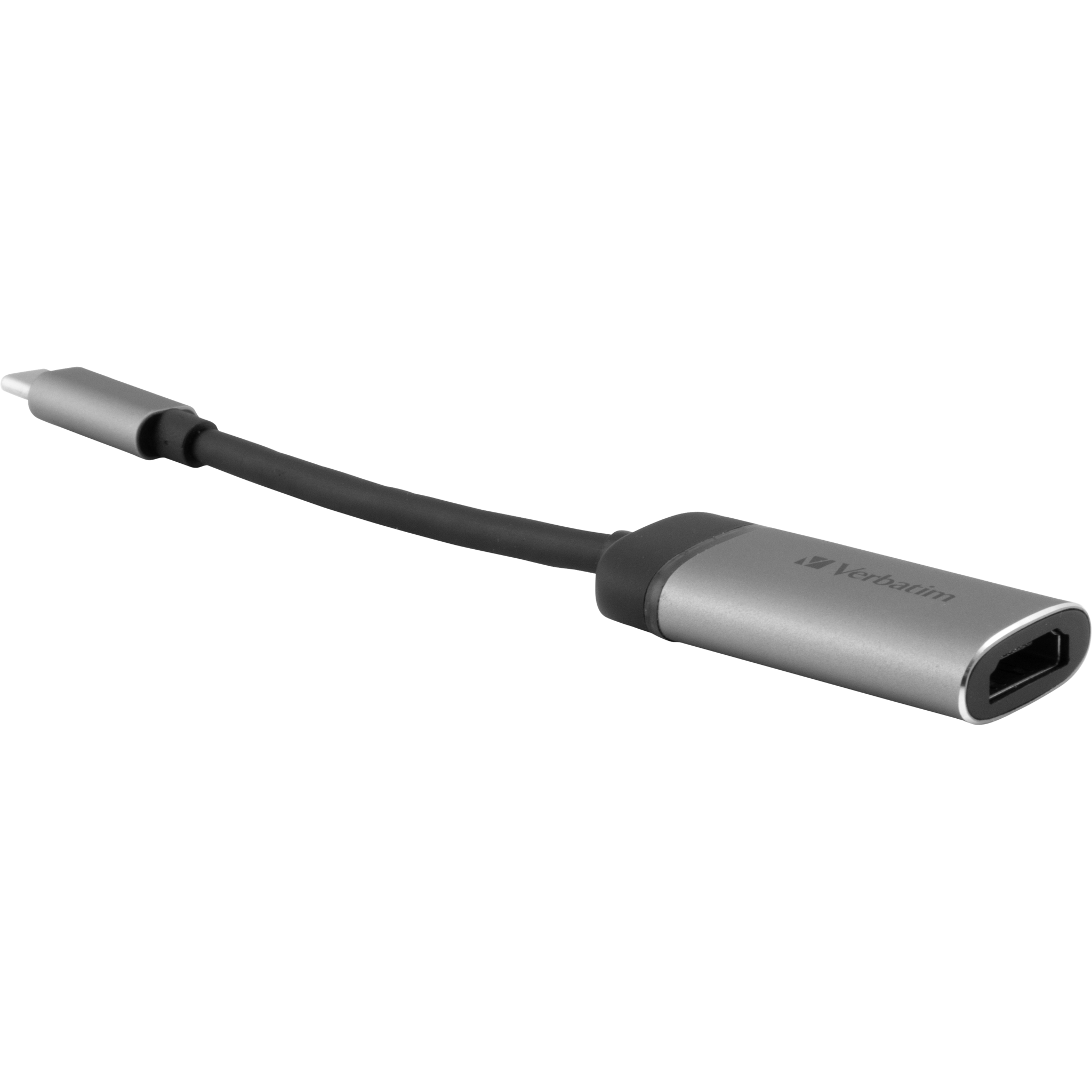 Adapter USB-C auf HDMI 4K von Verbatim, 10cm Kabel, Aluminiumgehäuse 