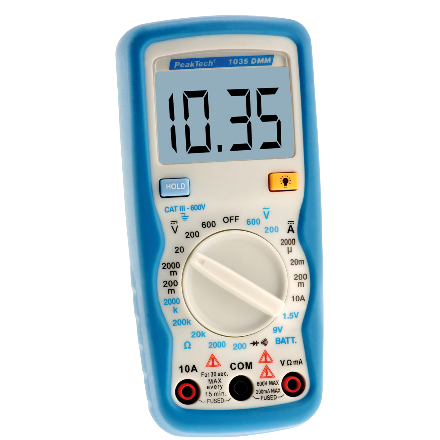 Digital-Multimeter PeakTech "P1035", 2000 Counts, 600V AC/DC, 10A DC 