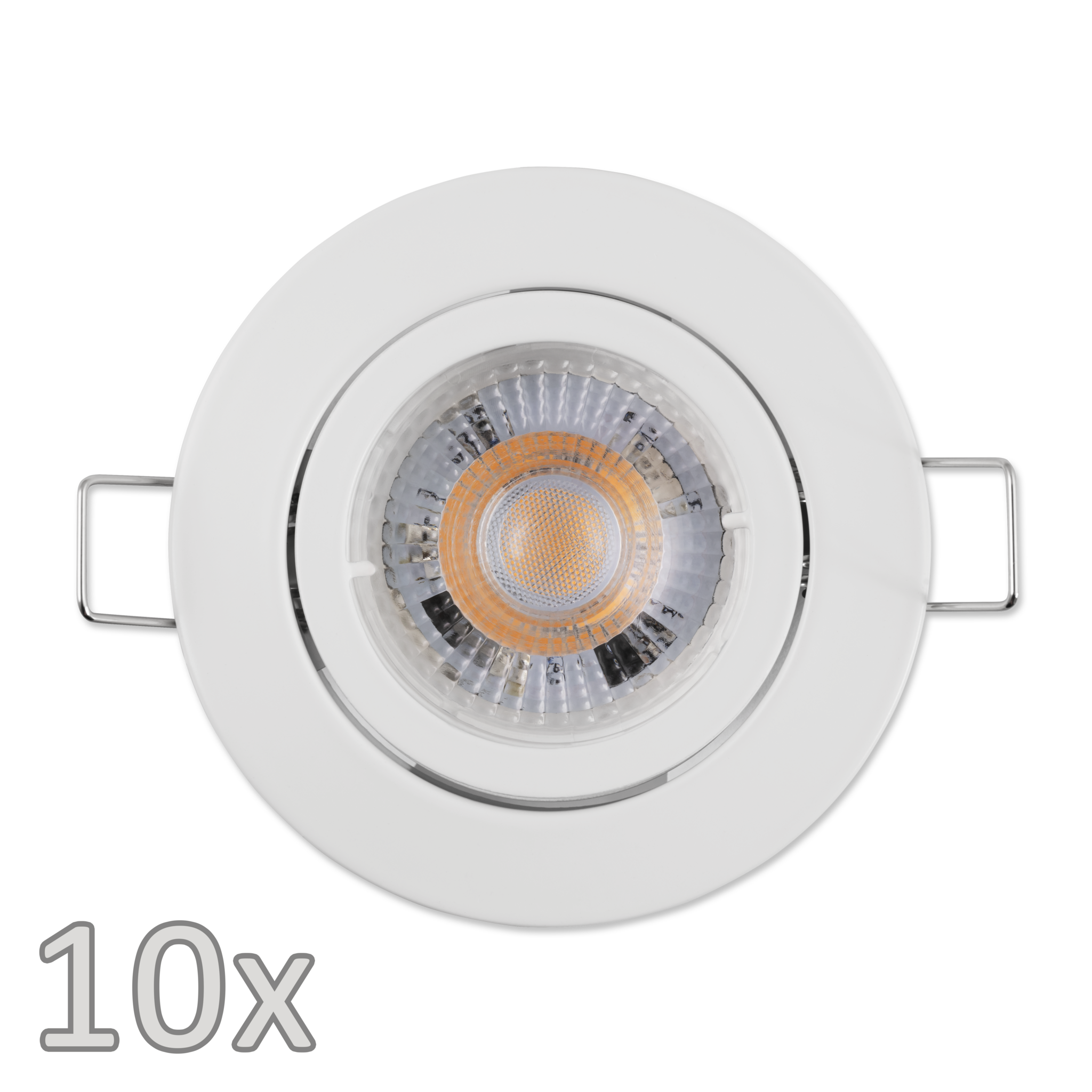 Einbauleuchten-Set McShine, 10xRahmen, 10xLED-Modul, 5W, 400lm, 230V, weiß 