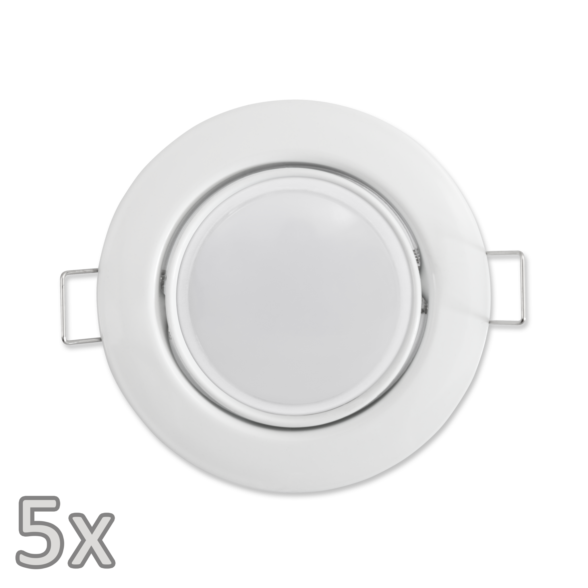 Einbauleuchten-Set McShine, 5xRahmen, 5xLED-Modul, 3W, 265lm, 230V, weiß 