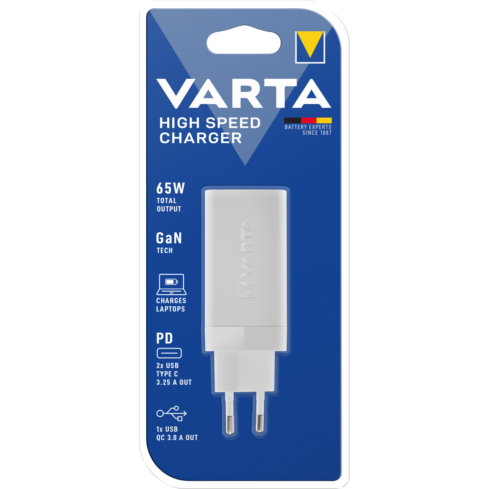 High Speed Ladeadapter VARTA, weiß, 2x USB-A, 2x USB-C 