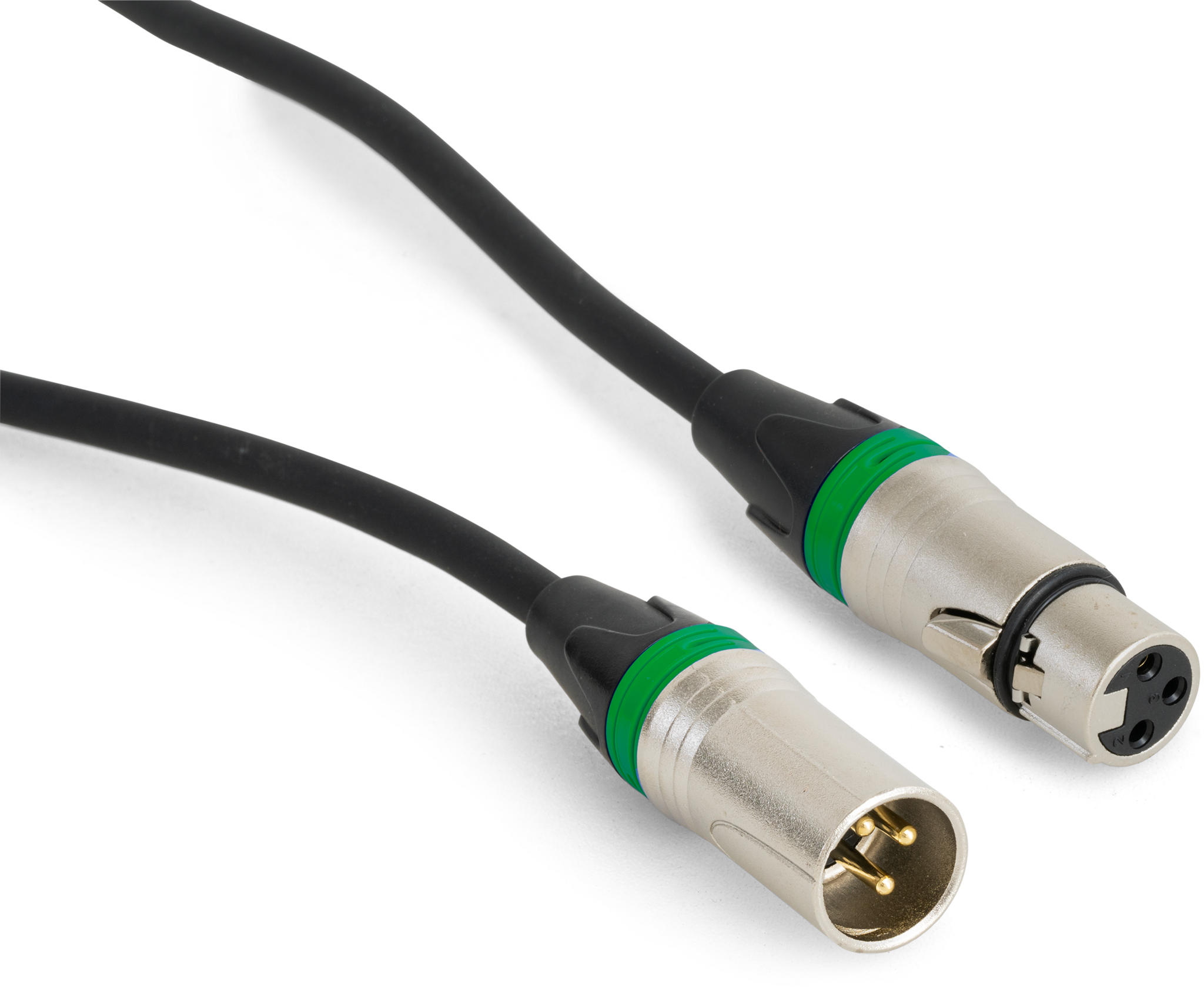 Hochwertiges Audiokabel BST "SOUND-XLRM-XLRF-1" 1m, XLR Stecker u. Buchse 