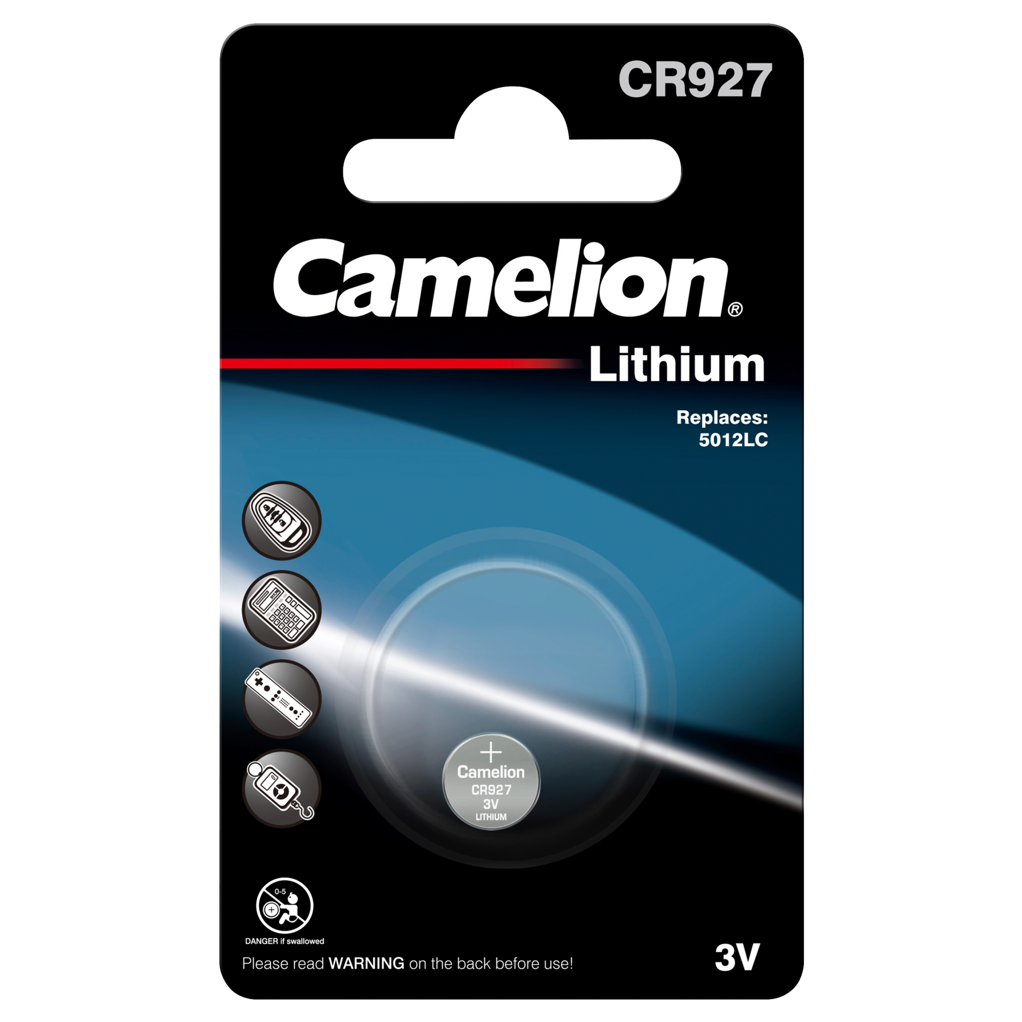 Knopfzelle CAMELION, CR927 3,0V, Lithium, 1er-Blister 