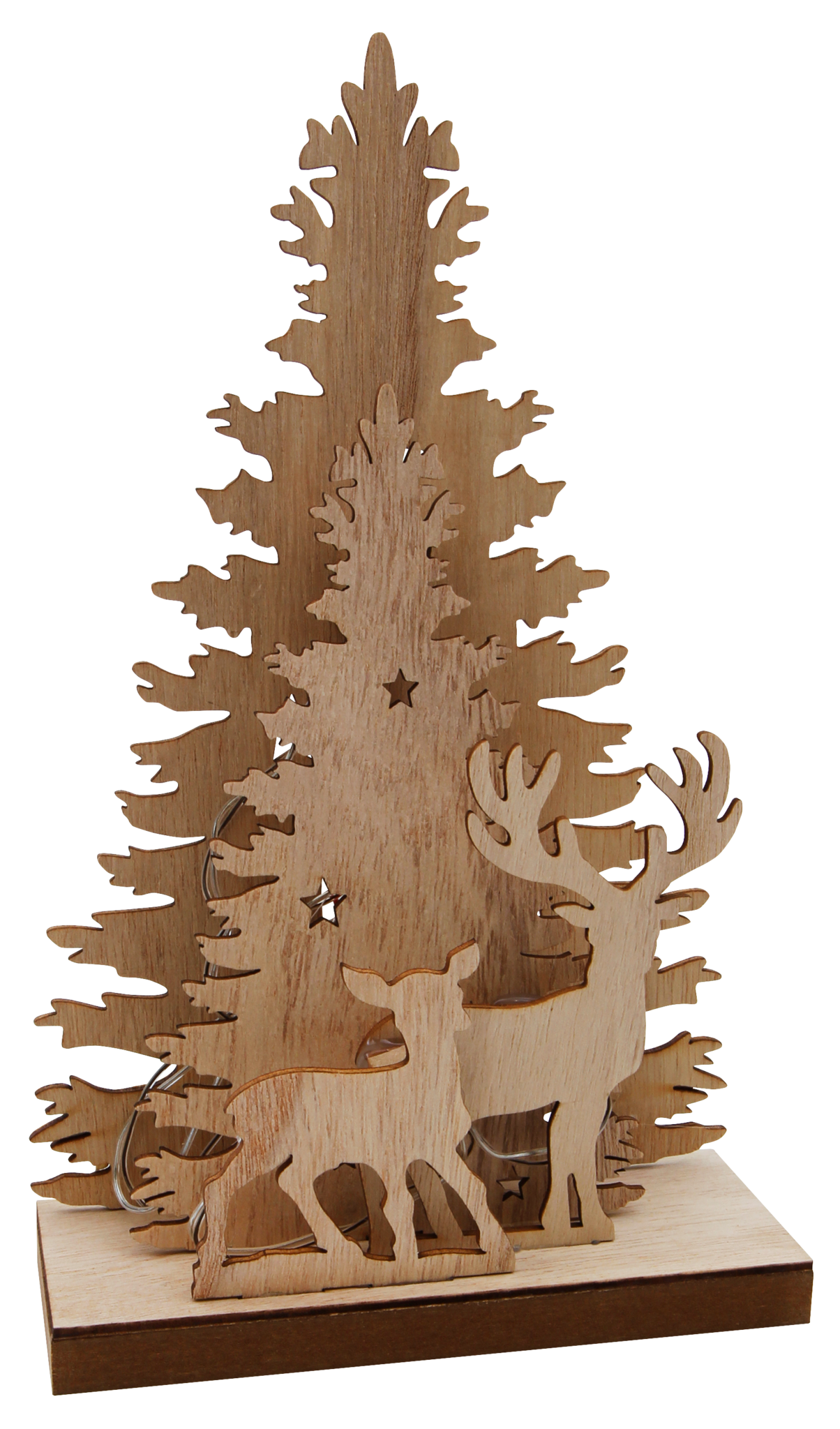 LED-Dekolicht &quot;Weihnachtsbaum&quot; aus Holz, 10 LED's, 44cm | ETT - der