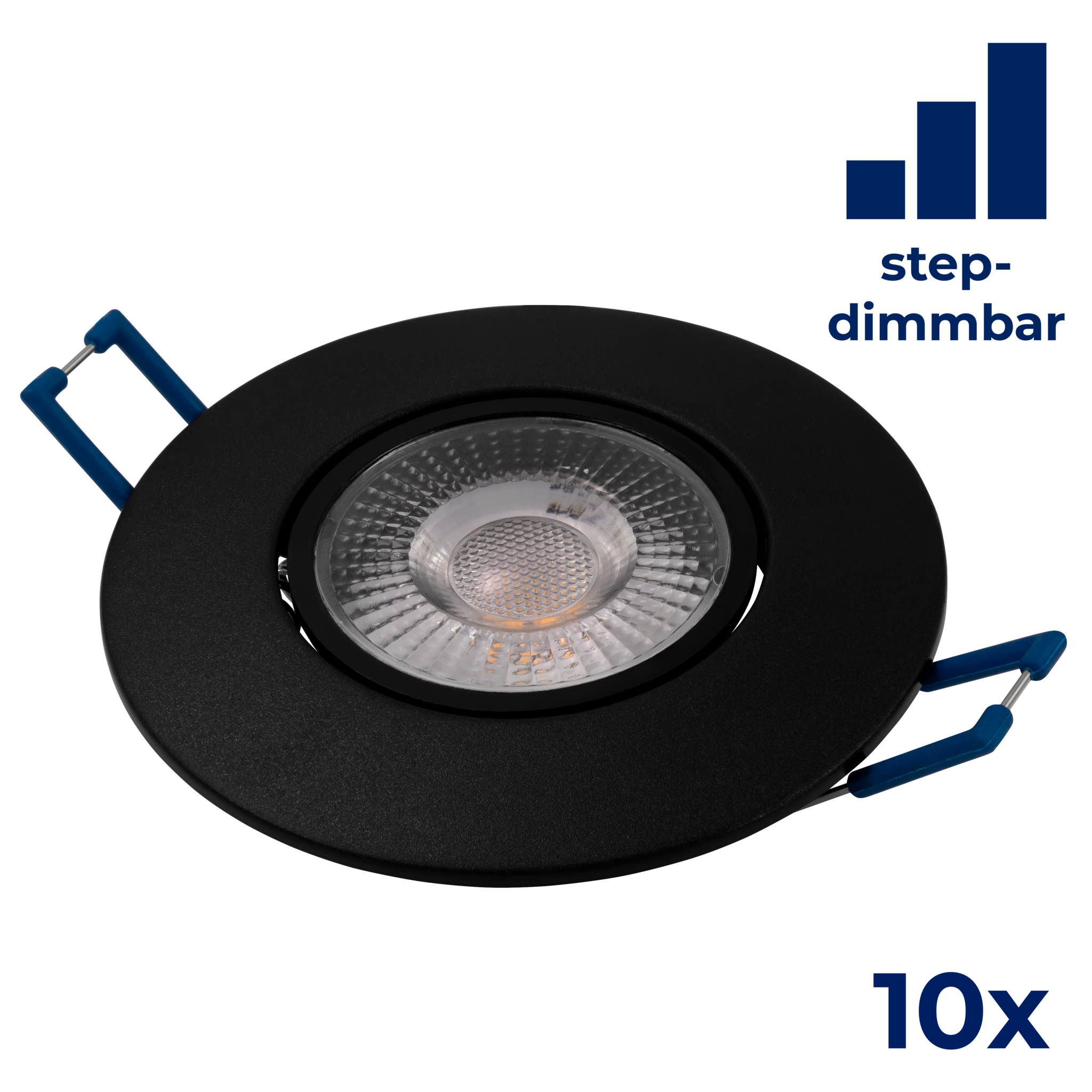 LED-Einbauleuchte McShine "EL-313D" 4,5W, 450lm, 3000K, step-dimmbar, 10er-Pack 