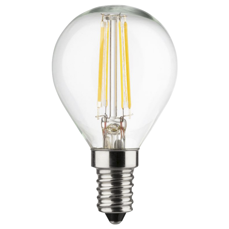 LED Filament Tropfenlampe, E14, 4W, 470lm, 2700K, warmweiß, 3er Set 