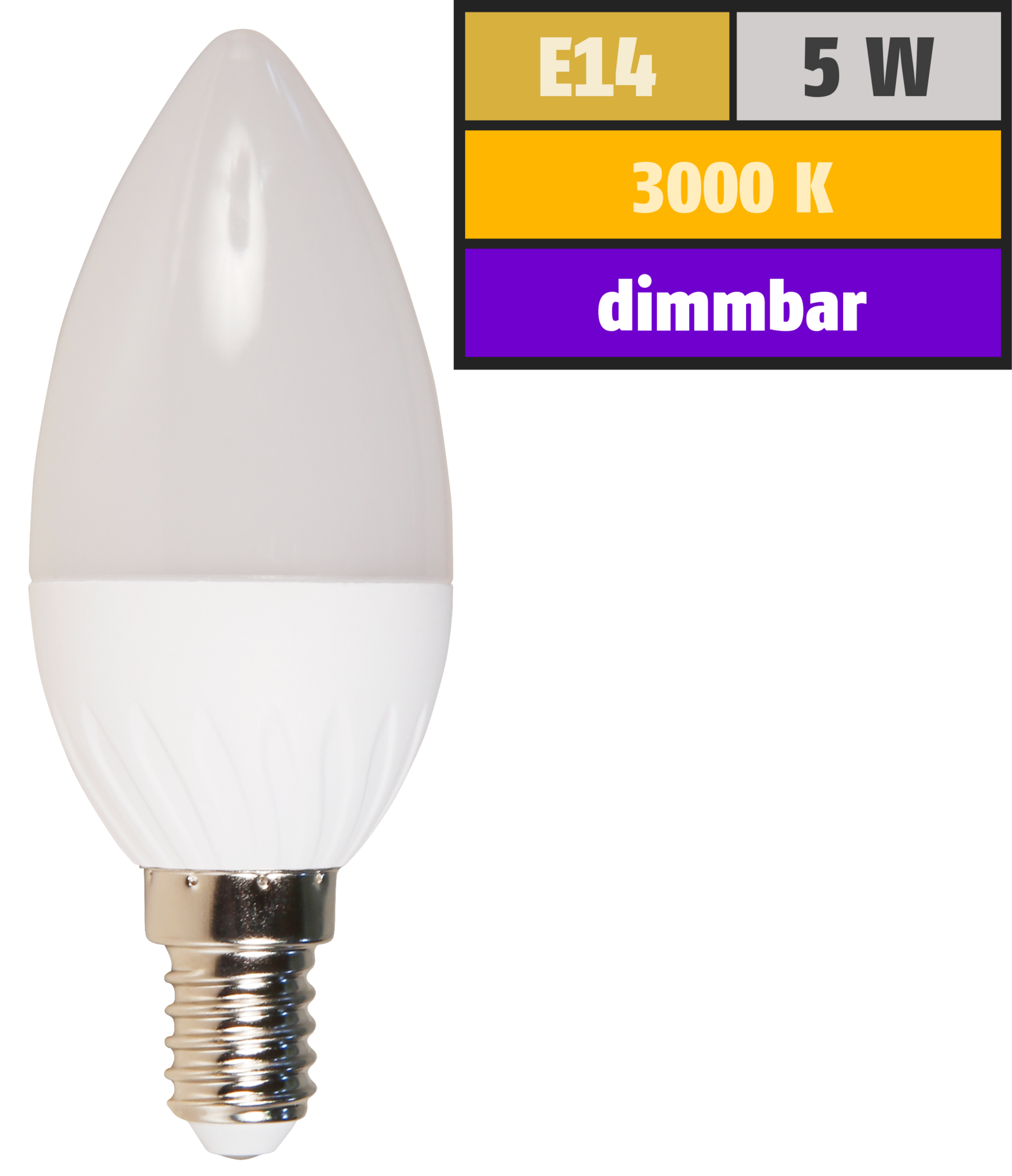 LED Kerzenlampe McShine, E14, 5W, 350lm, 160°, 3000K Leuchtmittel und weitere Licht & Lichteffekte günstig online