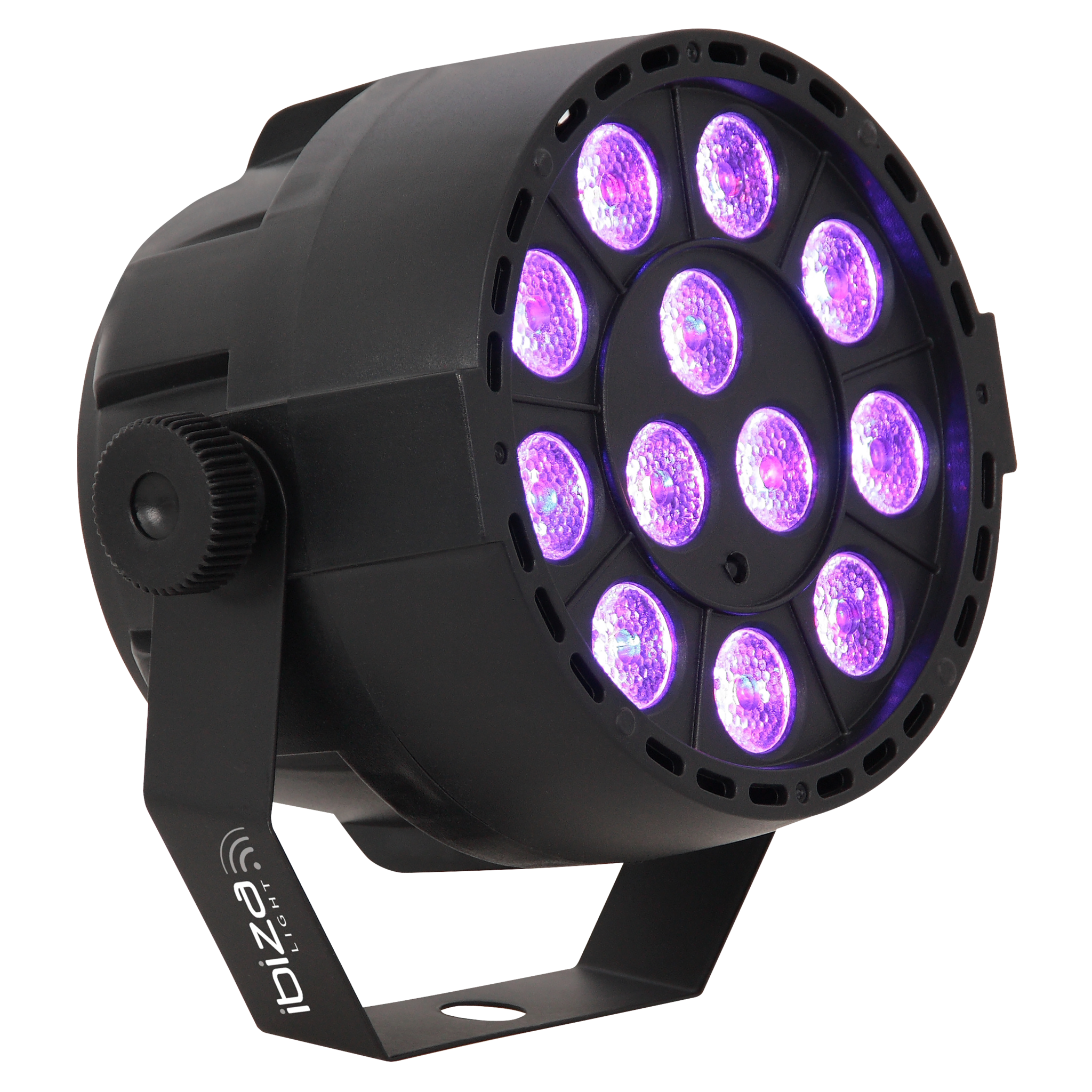 LED PAR-Strahler IBIZA "PAR-MINI-UV" 24W, 4 DMX Kanäle 