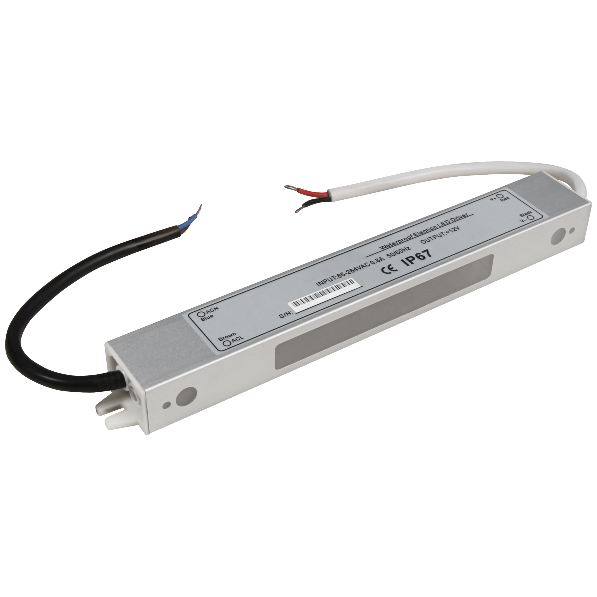 LED-Trafo McShine, elektronisch, IP67, 1-30W, Ein 85~264V, Aus 12V, wasserfest 