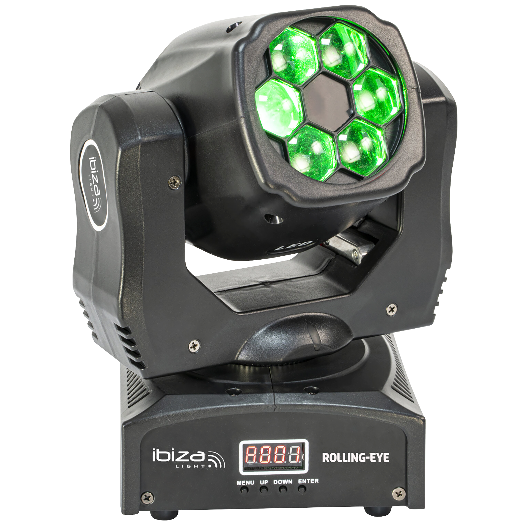 LED-Wash-Effekt-Moving-Head IBIZA "ROLLING-EYE" 6x 12W 4-in-1 CREE LEDs, 120W 