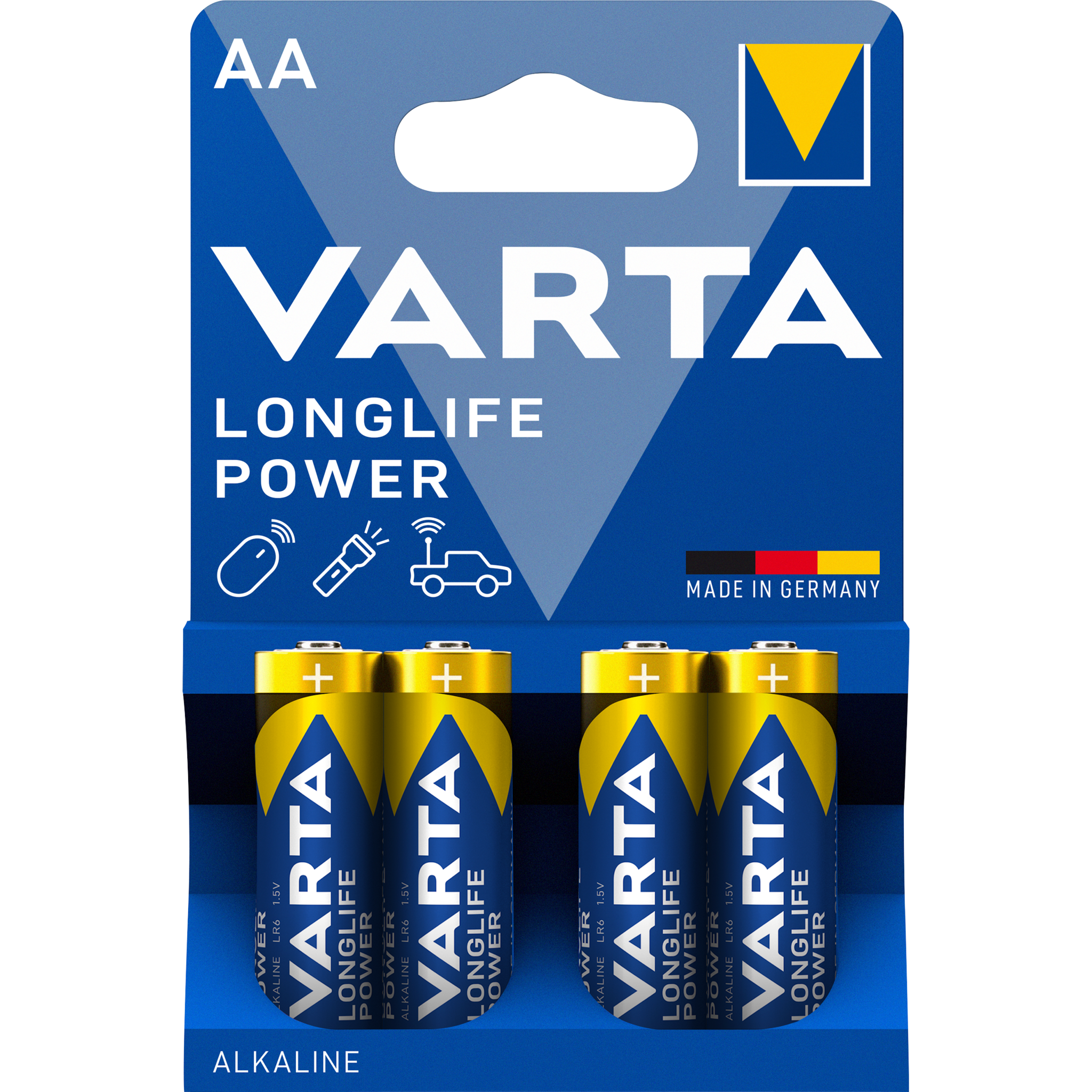 Mignon-Batterie VARTA "Longlife Power" 1,5 V, Typ AA, 4er-Blister 