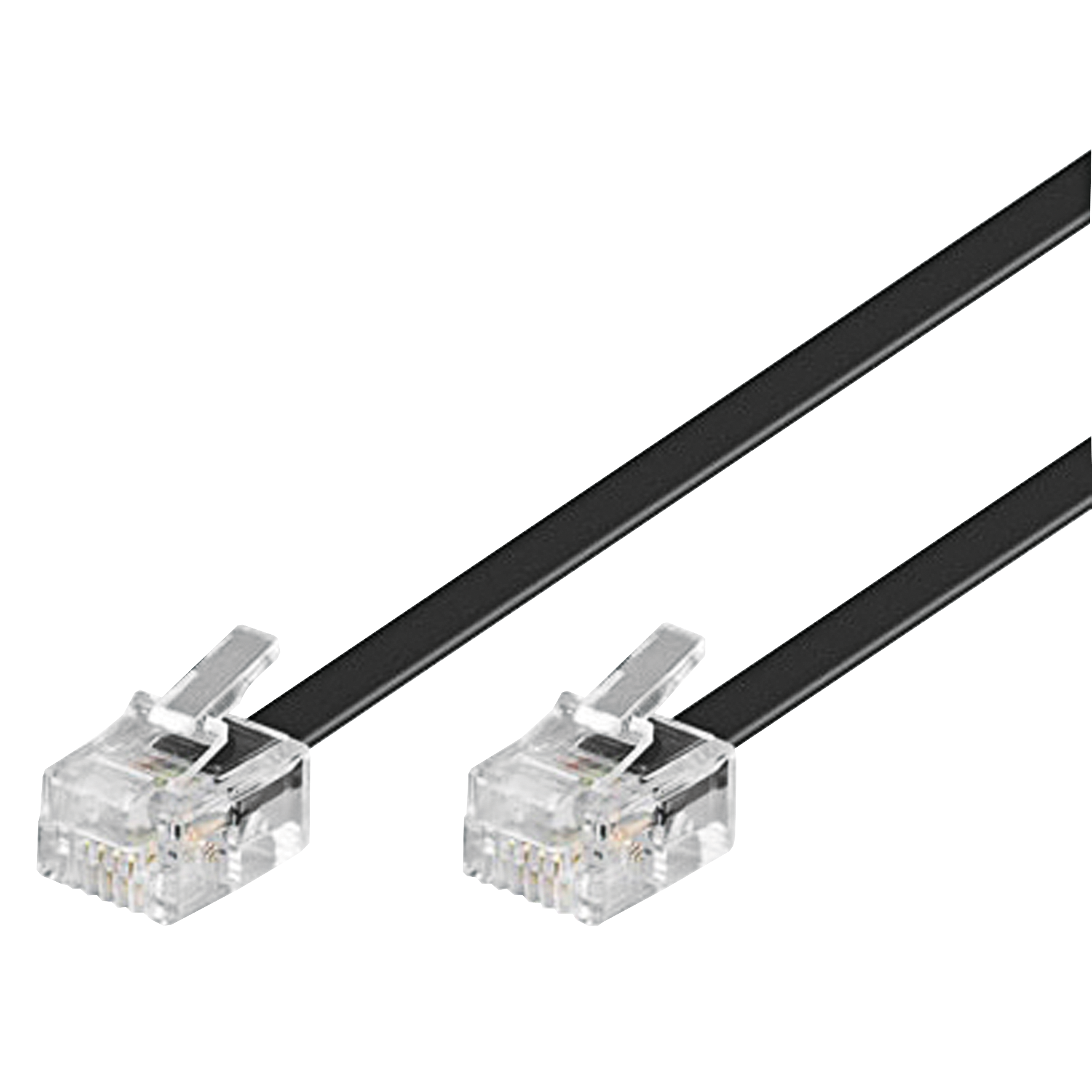 Modular-/ Westernkabel RJ11/RJ14-Stecker > RJ11/RJ14-Stecker, 6P4C, 10m 