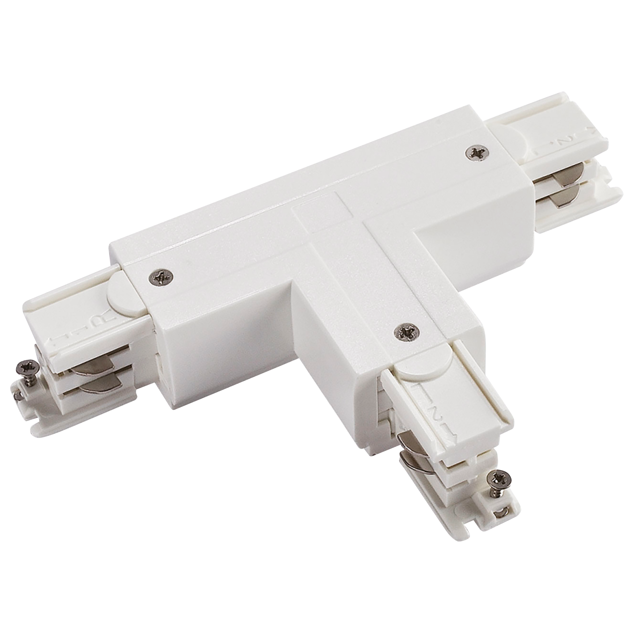 Einspeiser-Steckverbinder "SPS2" für 3-Phasen-Schienensystem, T2 Links, weiß 