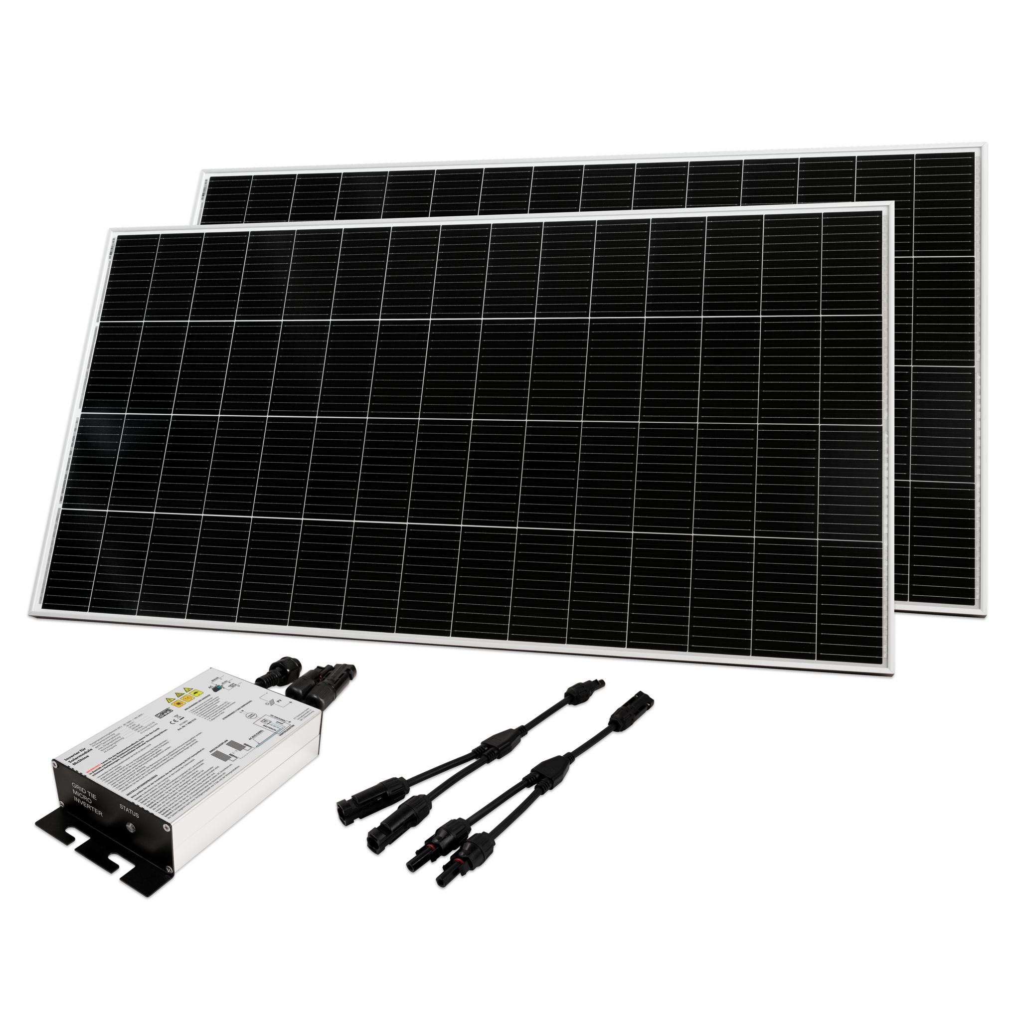 Solar-Set McShine, 2x 300W Solarmodul, 1x 600W Wechselrichter 