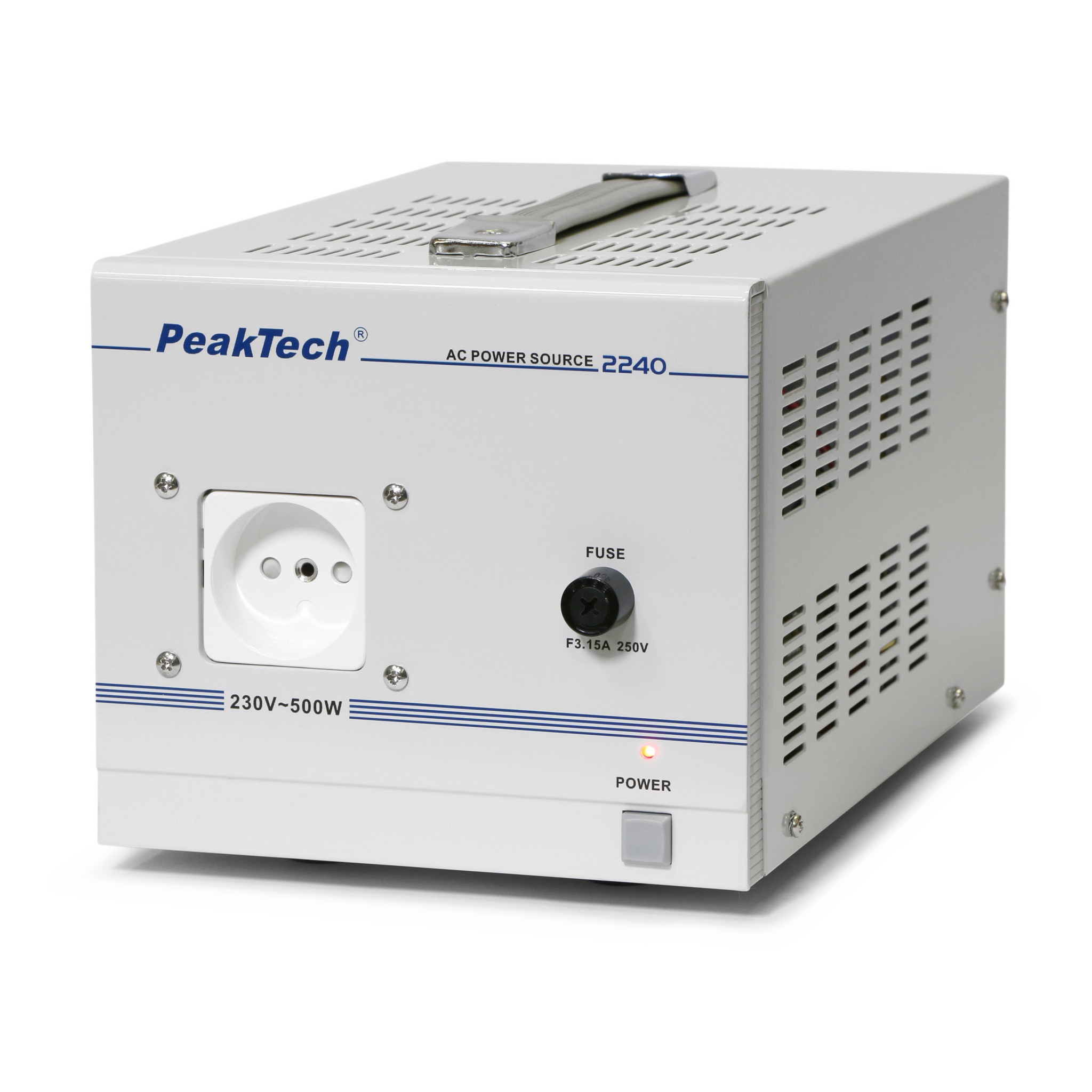 Trenntransformator PeakTech "P 2240" 230V AC, 2,5A, 500W, galvanische Trennung 