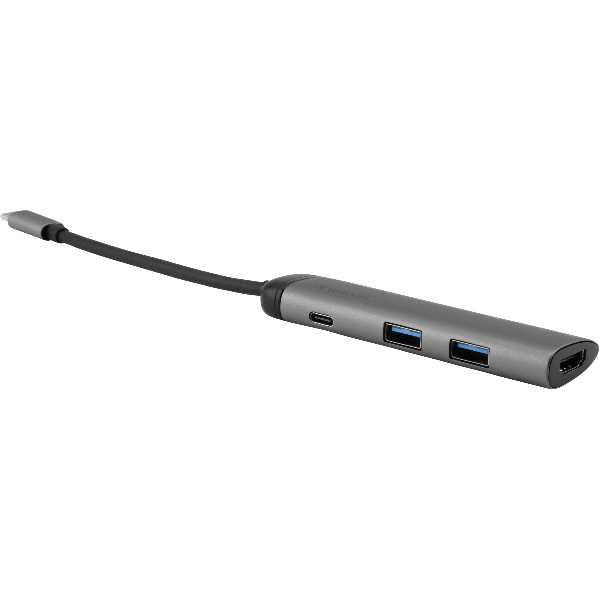 USB-C Multiport-Hub von Verbatim, USB 3.0, HDMI, SD, Ethernet, 15cm Kabel 