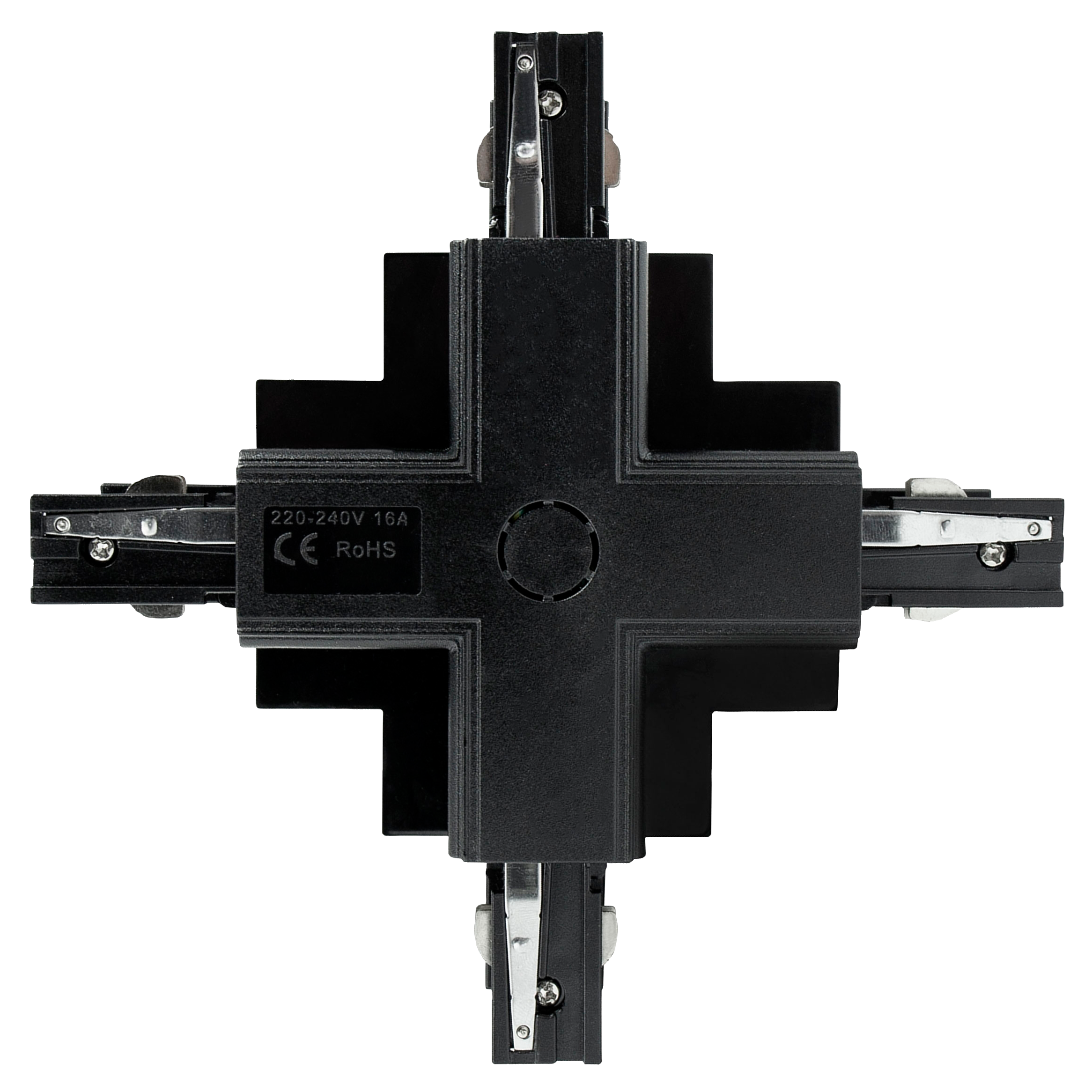 Unterputz-Steckverbinder SPS, 230V, IP20, 165x36x165mm, Kreuz, schwarz